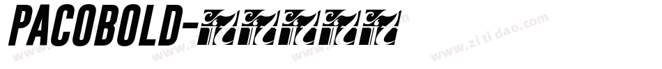 PACOBOLD字体转换