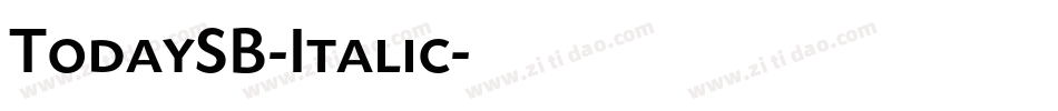 TodaySB-Italic字体转换