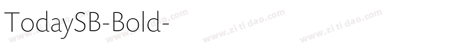 TodaySB-Bold字体转换