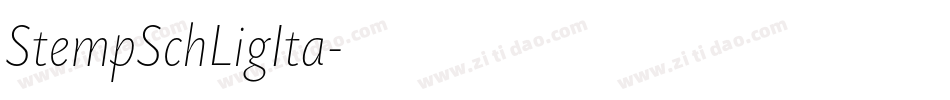 StempSchLigIta字体转换