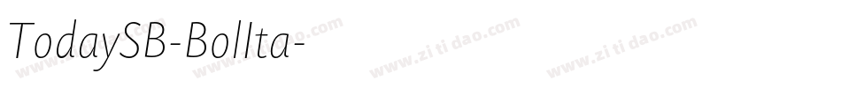 TodaySB-BolIta字体转换