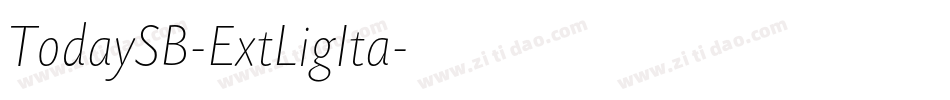 TodaySB-ExtLigIta字体转换