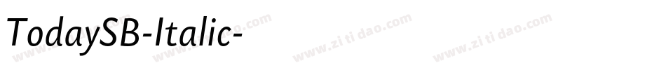 TodaySB-Italic字体转换