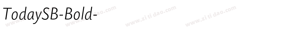 TodaySB-Bold字体转换