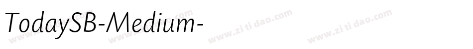 TodaySB-Medium字体转换