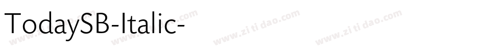 TodaySB-Italic字体转换