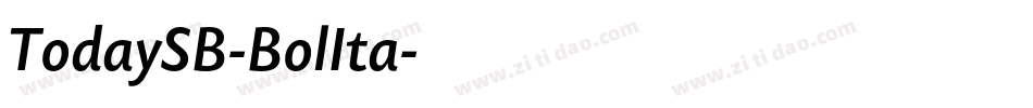 TodaySB-BolIta字体转换