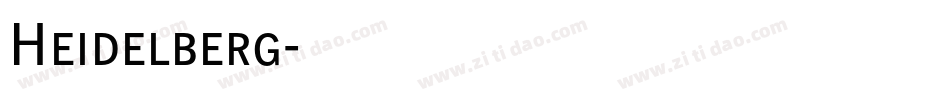 Heidelberg字体转换