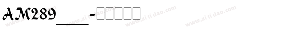 AM289___字体转换