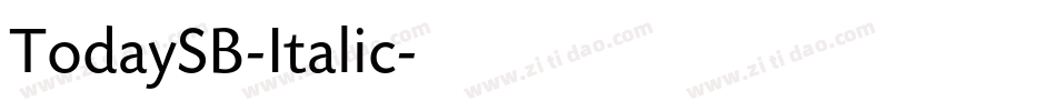 TodaySB-Italic字体转换