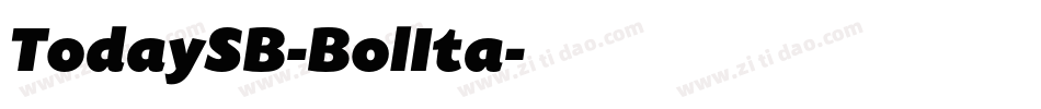TodaySB-BolIta字体转换