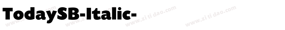 TodaySB-Italic字体转换