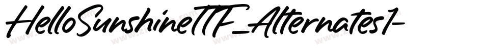 HelloSunshineTTF_Alternates1字体转换
