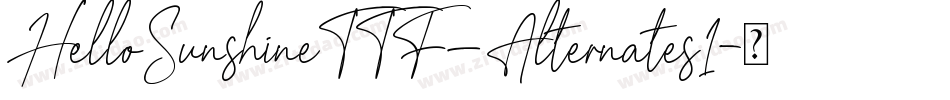 HelloSunshineTTF_Alternates1字体转换