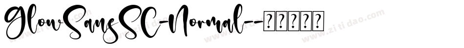 GlowSansSC-Normal-字体转换