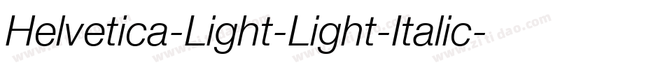 Helvetica-Light-Light-Italic字体转换