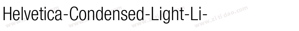 Helvetica-Condensed-Light-Li字体转换