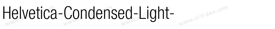Helvetica-Condensed-Light字体转换