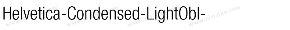 Helvetica-Condensed-LightObl字体转换