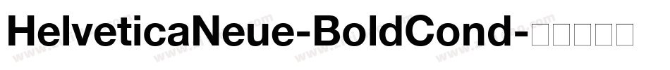 HelveticaNeue-BoldCond字体转换