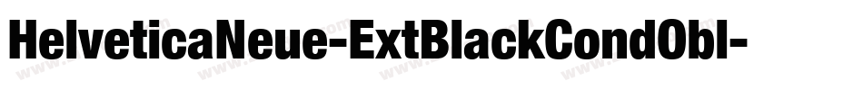 HelveticaNeue-ExtBlackCondObl字体转换