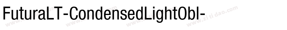 FuturaLT-CondensedLightObl字体转换