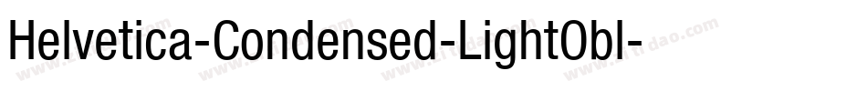 Helvetica-Condensed-LightObl字体转换