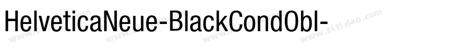 HelveticaNeue-BlackCondObl字体转换