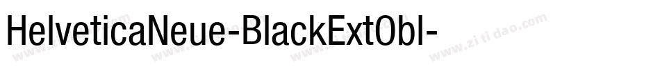 HelveticaNeue-BlackExtObl字体转换
