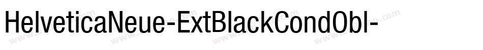 HelveticaNeue-ExtBlackCondObl字体转换