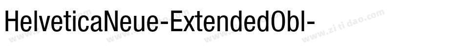 HelveticaNeue-ExtendedObl字体转换