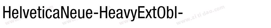HelveticaNeue-HeavyExtObl字体转换