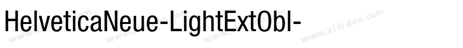 HelveticaNeue-LightExtObl字体转换