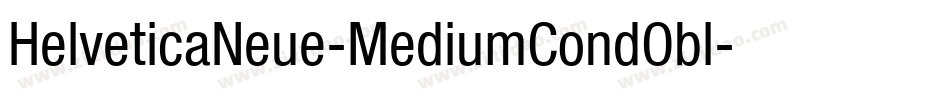 HelveticaNeue-MediumCondObl字体转换