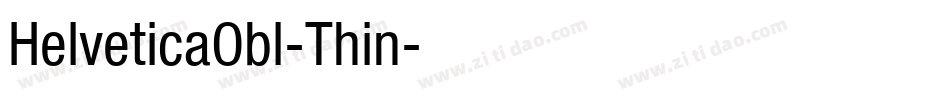 HelveticaObl-Thin字体转换