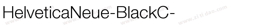 HelveticaNeue-BlackC字体转换