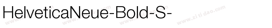 HelveticaNeue-Bold-S字体转换