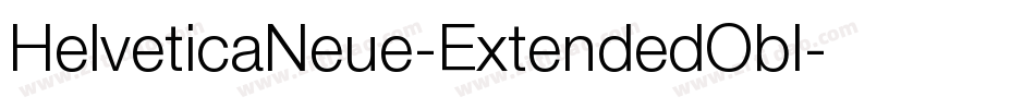 HelveticaNeue-ExtendedObl字体转换