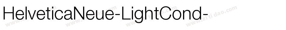 HelveticaNeue-LightCond字体转换