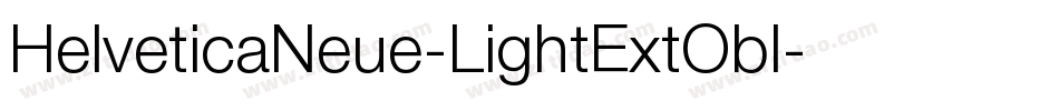 HelveticaNeue-LightExtObl字体转换