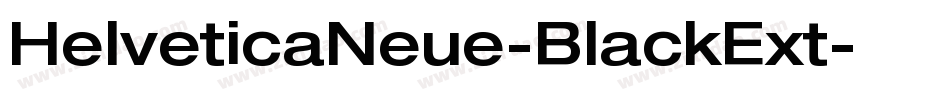 HelveticaNeue-BlackExt字体转换