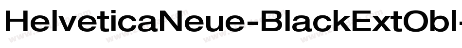 HelveticaNeue-BlackExtObl字体转换