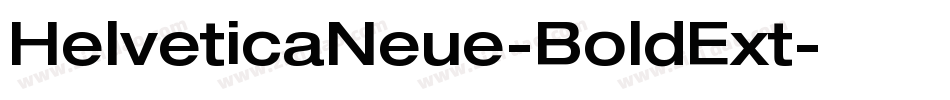 HelveticaNeue-BoldExt字体转换