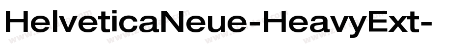 HelveticaNeue-HeavyExt字体转换