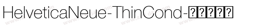 HelveticaNeue-ThinCond字体转换