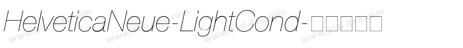 HelveticaNeue-LightCond字体转换