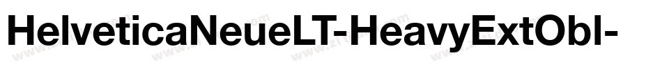 HelveticaNeueLT-HeavyExtObl字体转换