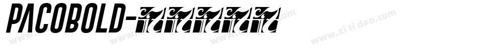 PACOBOLD字体转换