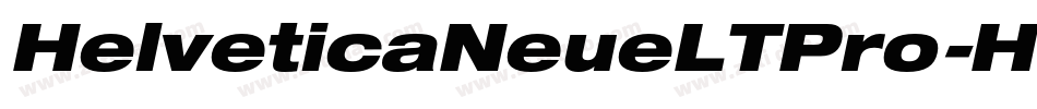 HelveticaNeueLTPro-HvExO字体转换