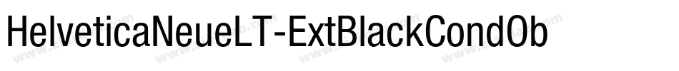 HelveticaNeueLT-ExtBlackCondObl字体转换